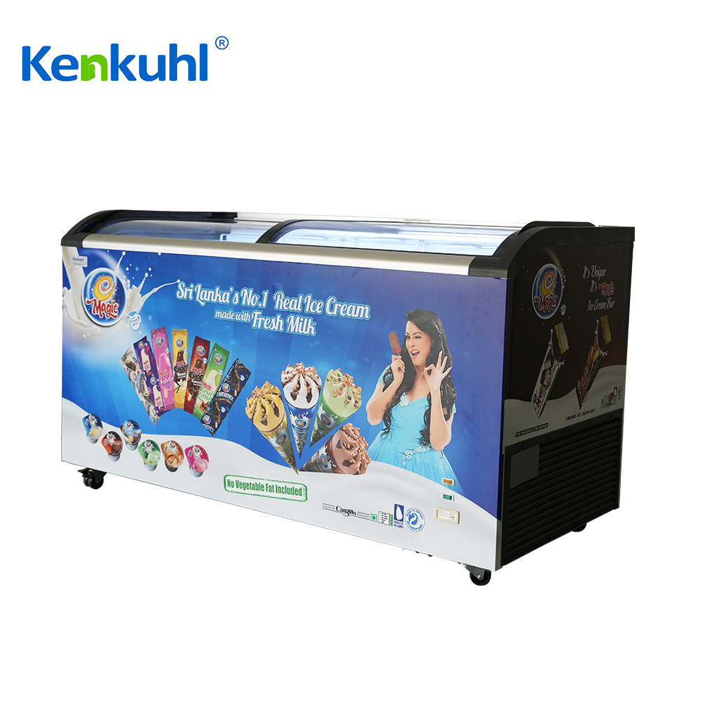 Kenkuhl gelato freezer ice cream display display ice cream freezer sticker