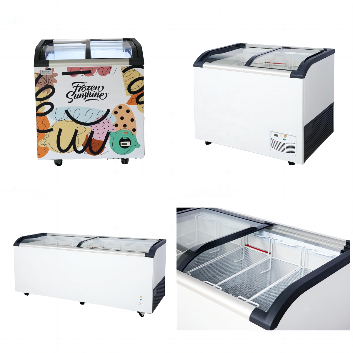 Kenkuhl gelato freezer ice cream display display ice cream freezer sticker