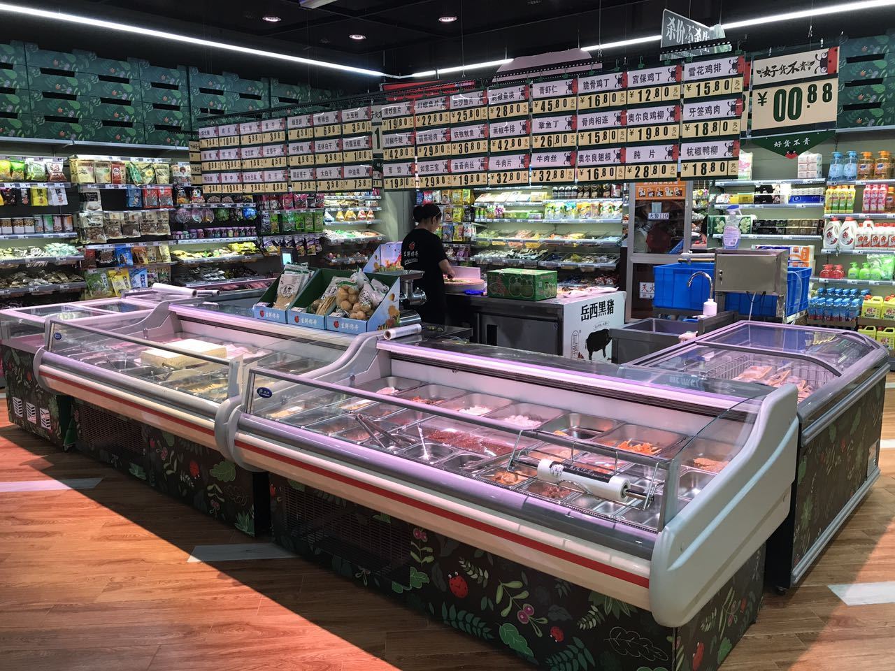 Kenkuhl Commercial Refrigeration Meat Counter Display Butcher Refrigeration Equipment Seafood Display Counter 2600mm