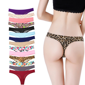 2023 New arrivals Wholesale Women's Panties Sexy Underwear Print Seamless Thongs and G string for women