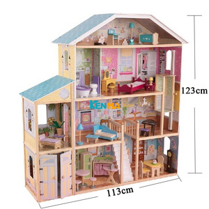 Big Doll House Accessories Pretend Play Toy Educational Wooden Toys