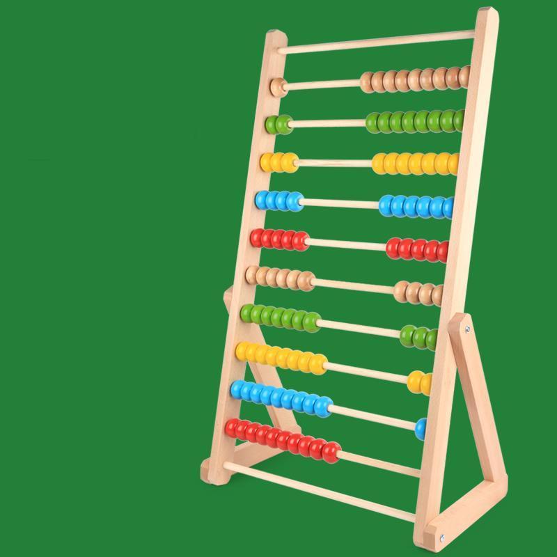 Big Rainbow Wooden Abacus Counting Frame Educational Toys