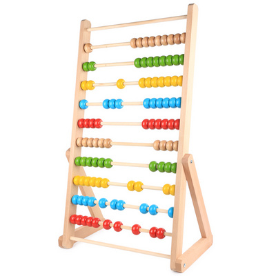 Big Rainbow Wooden Abacus Counting Frame Educational Toys