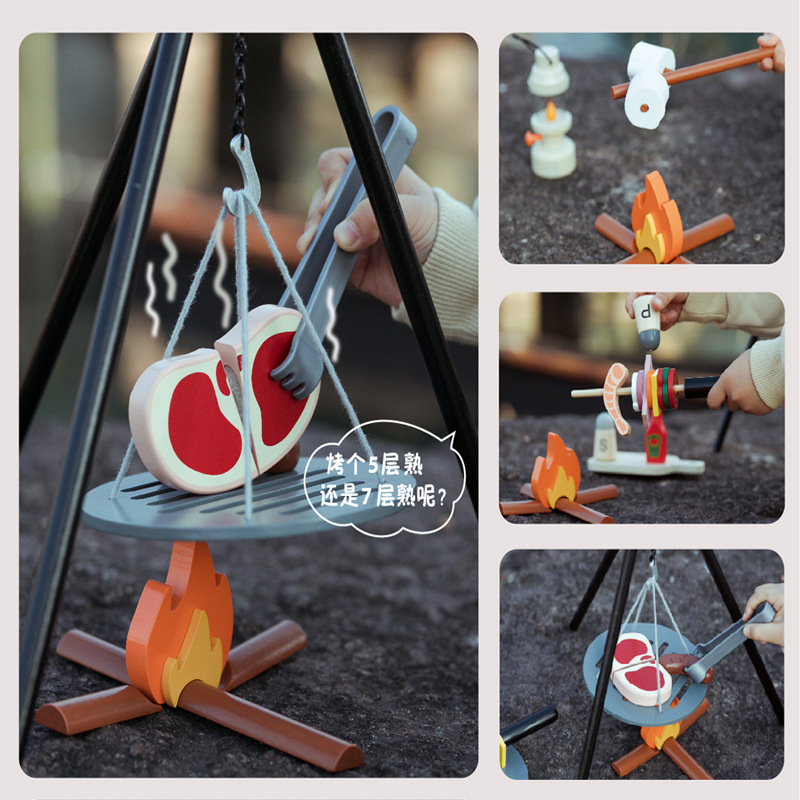 Pretend Camping Set Kids Campfire Toys Fire Play Camping Toys Activities For Toddlers Preschool Boys Girls Gifts