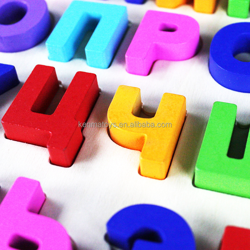 Wooden Russian Alphabet Letter Board Educational Toys For Kids