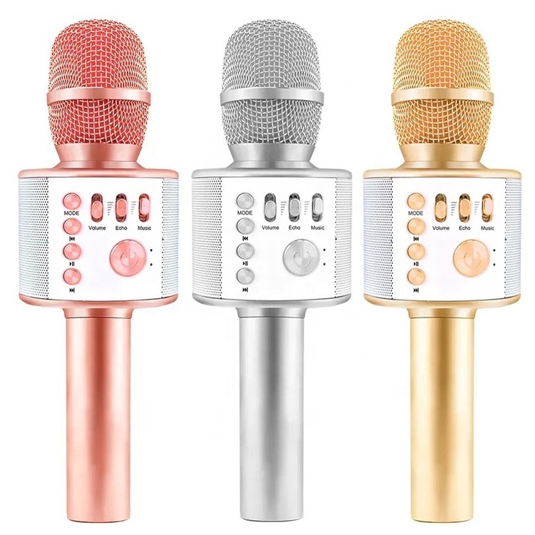 FANSBE 3-in-1 Portable Handheld Speaker BT Mic Mini Small Wireless Microphone For Karaoke