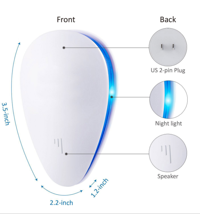 Antimosquito cockroach killer ultrasonic pest repeller mosquito mice repellent pest control device for indoor use