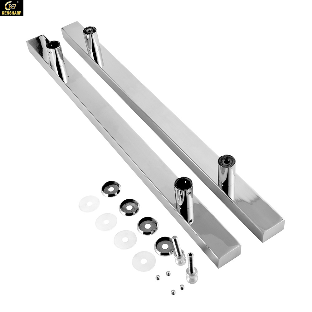 Modern Square Push Pull Back to Back Mounting Main Metal Wood Glass Door Stainless Steel H-Type Entrance Door Handle