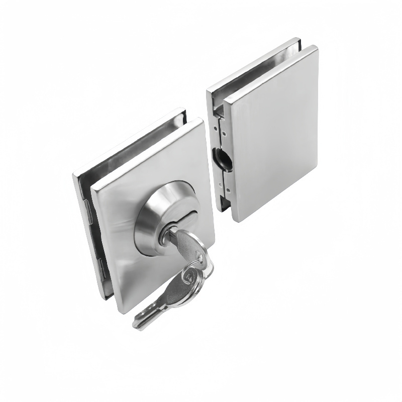 Kensharp Stainless Steel Glass Hardware Frameless Sliding Door Bottom Square Lock