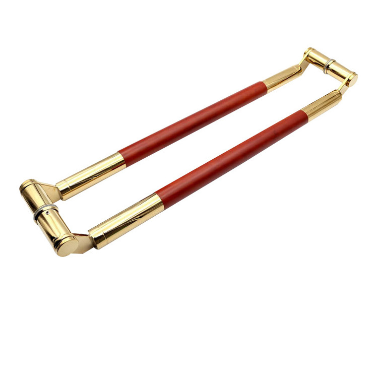 Kensharp Commercial Stainless Steel Long Gold Glass Handle PVD Front Door Handles