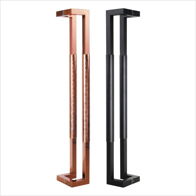 Kensharp Luxury Modern Interior Home Doors Handle Hotel Glass Wooden Doors Push Pull Handle