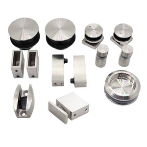 Square Pipe Stainless Steel Frameless Shower Room Enclosure Glass Slider Kit Fitting Shower Sliding Glass Door Hardware