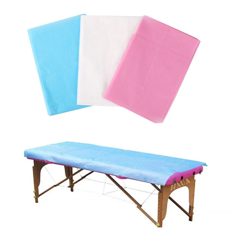 Nonwoven Disposable Single Use Flat Bed Sheet Plastic Waterproof Bed Sheets for hospital  and Massage Table Use