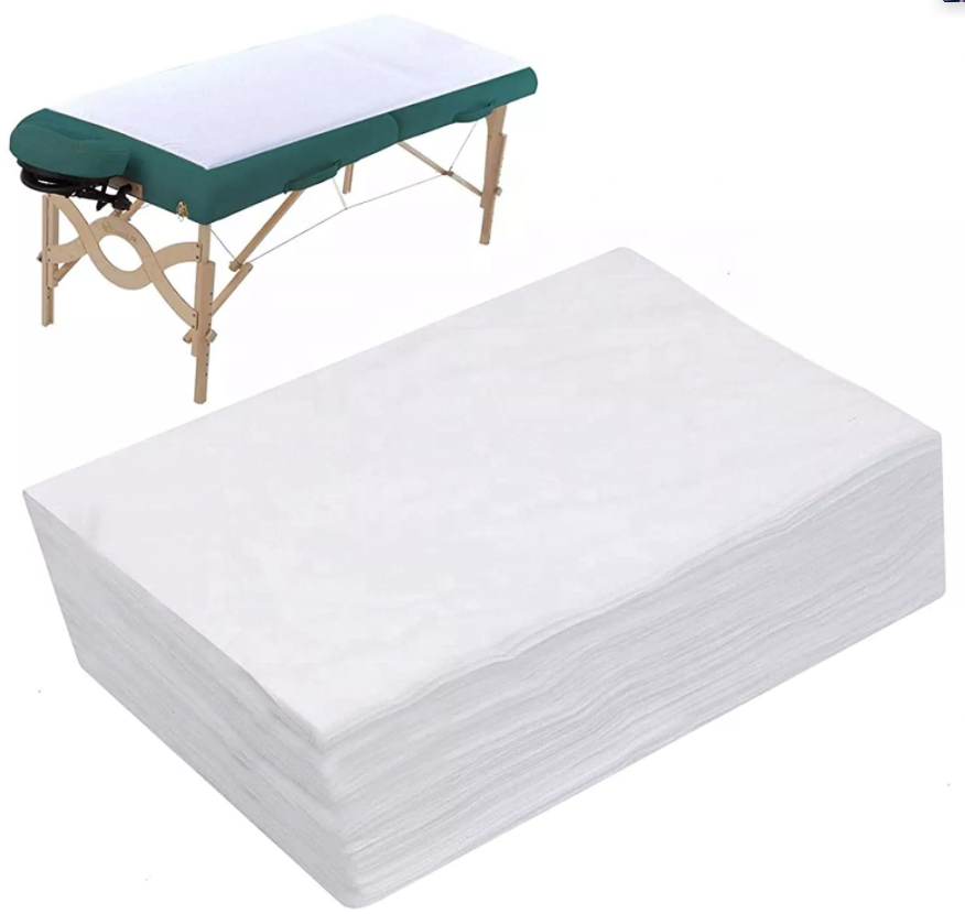 Nonwoven Disposable Single Use Flat Bed Sheet Plastic Waterproof Bed Sheets for hospital  and Massage Table Use