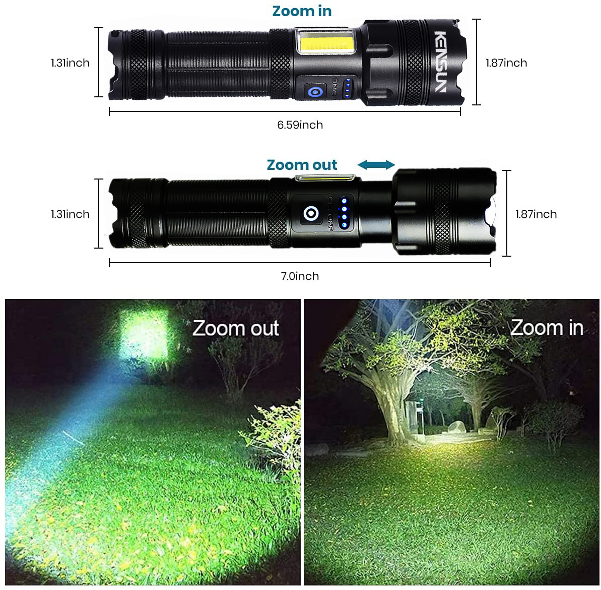 Hot Sale Super Bright 7 Lighting Modes Xhp160 Cob Hand Flashlight Waterproof Usb Rechargeable Led Flashlight Torch Light