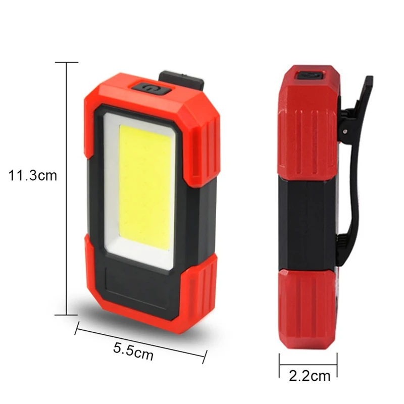 Helius COB work light 3 lighting modes LED work light Magnetic base and clip Portable flashlight for outdoor automotive repair