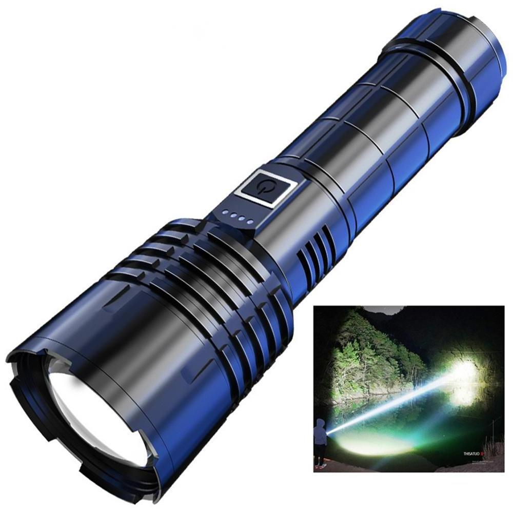 Helius High Power 30w Led Long Range Flashlight Telescopic Focus Strong Light Type-c Rechargeable Output Tactical Flashlight