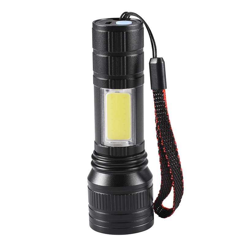 Helius High Quality Strong Light Zoom Aluminum Flashlight Outdoor Portable Multi-Light USB Rechargeable T6 LED Flashlight