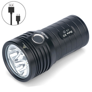 Powerful 10000 lumen USB charging Long Beam Distance Tactical Torch Light Led High Lumen Flashlights with High Power  LED