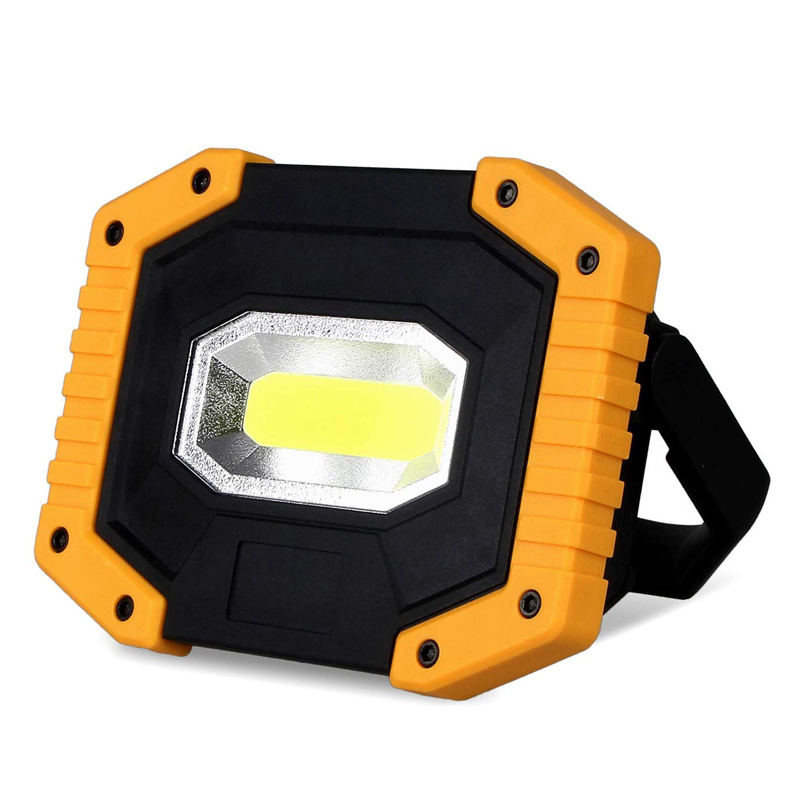 Handled 30W Outdoor Emergency Rechargeable Mini Portable Led Work Floodlight, Best COB LED Lamp Security Spotlight Working Light