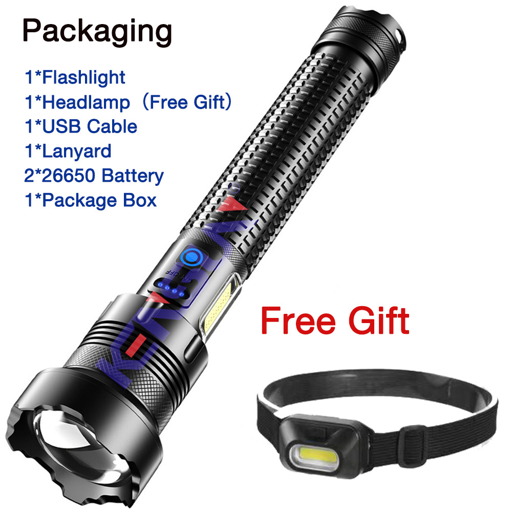 Exclusive xhp360 LED 15000 Lumen Xhp70 Lamp Torche Powerful Rechargeable Hand Flash Torch Light Led Flashlights