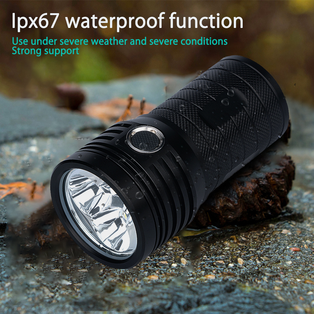 Hot Sale 10000 Lumen High Power Rechargeable LED Flashlight Xhp50 Torch Tactical Flashlight Torch Light For Camping Hiking