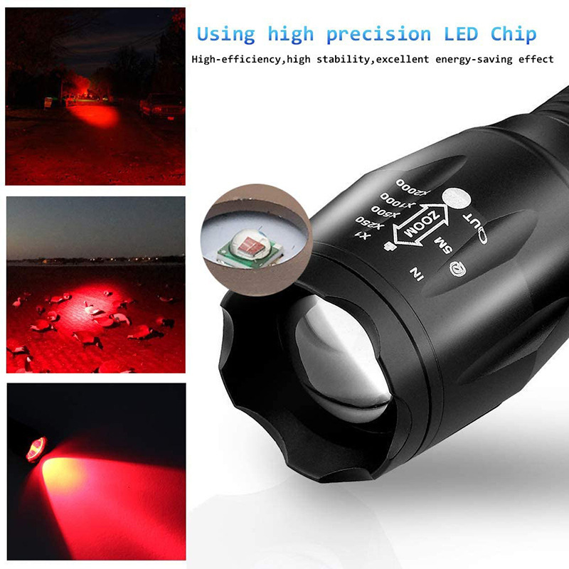 Free Sample Multi Color Light Source T6 Led Flashlight Zoomable Waterproof 395Nm Black Light Taschenlampe Led Uv Flashlight