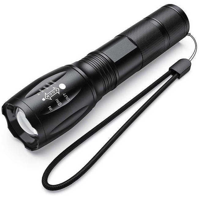 Helius Wholesale Power Dry Battery 6000K 5W Zoomable Handheld AAA Rechargeable Waterproof Zoom LED Flashlight