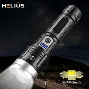 New Style Long-Distance Shooting / P50 Strong Light Rechargeable Outdoor Super Bright Household Zoom Led Portable Flashlight