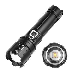 High Quality Led Super Power 1500m Waterproof Outdoor Use 26650 18650 Battery Type C Rechargeable Tactical  Flashlight