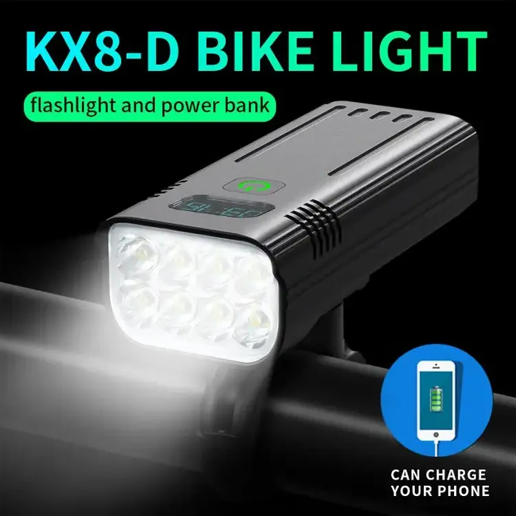 2024 Upgrade New Model Headlight Rechargeable Strong Light LED Flashlight Cycling Equipment Cycling Night Bike Bike Lights