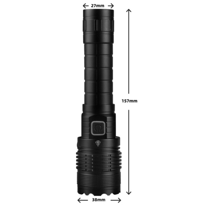 Helius Professional Tactical High Lumens 5 Modes L2 LED USB Rechargeable Waterproof Super Bright Flashlight