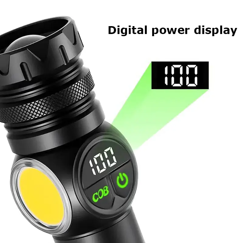 Helius High Quality New 3000 lumens 1000m Range Dual Switch Light Source USB Rechargeable Zoom LED Flashlight