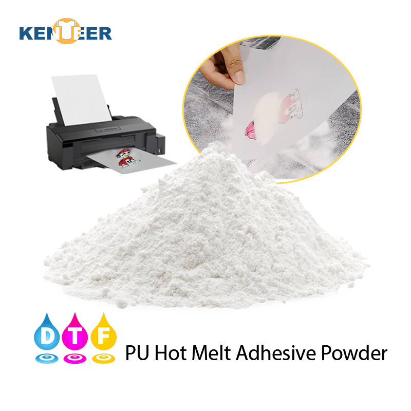 TPU Dtf White Black Hot Melt Adhesive Transfer Powder Glue Dtf Powder Imported Safe for Shopbag Print Special Soft Hand Feeling