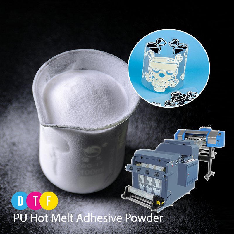 TPU Dtf White Black Hot Melt Adhesive Transfer Powder Glue Dtf Powder Imported Safe for Shopbag Print Special Soft Hand Feeling