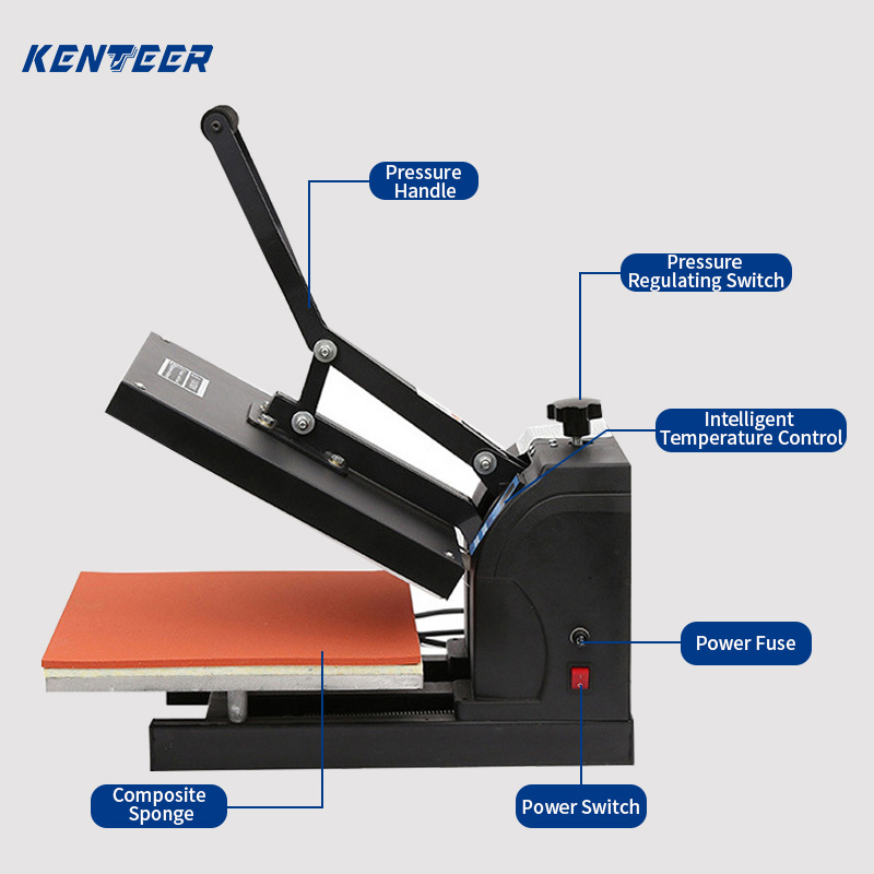 Source factory heat press or screen printer dtf printer and heat press machine For Pet Film Transfer T-Shirt