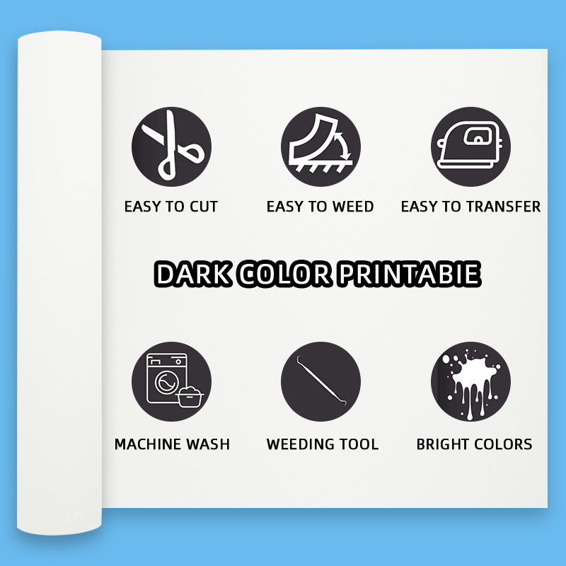 Kenteer wholesale eco solvent printable heat transfer vinyl sticker paper for inkjet printer