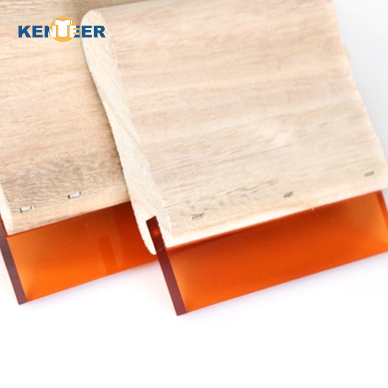 Factory price wooden handle squeegee blade rubber silk screen printing ink scraper