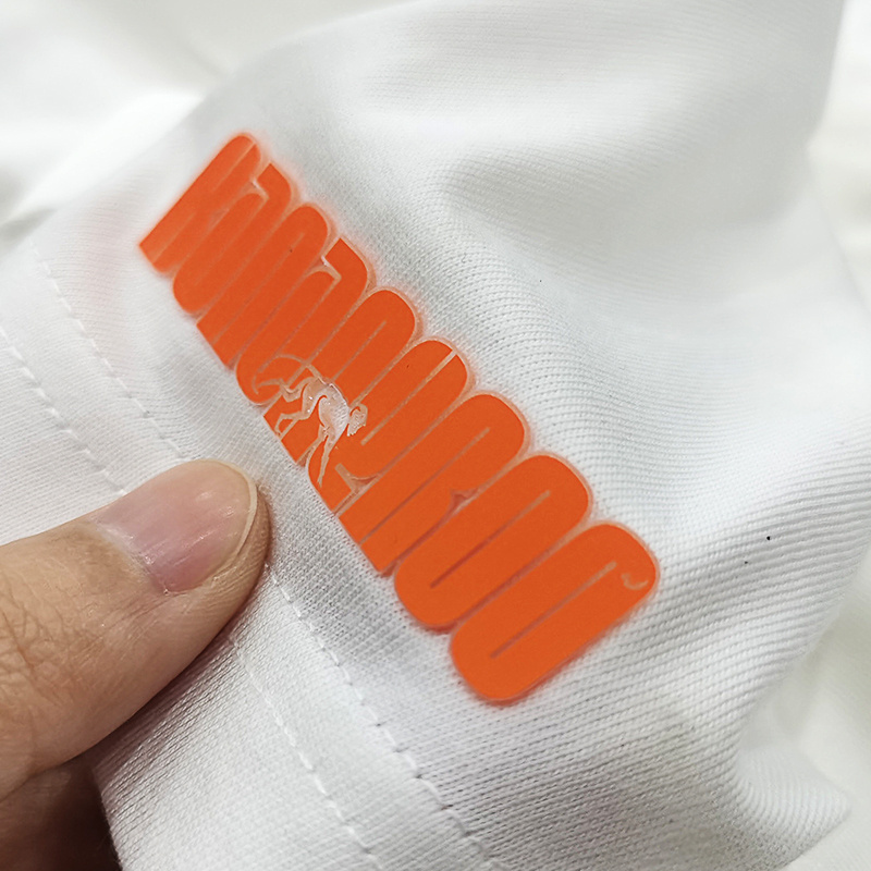 Custom Fabric Label Iron On silicone t shirt rubber label Embossed 3D Luxury Soft Neck Label For Sewing On T Shirt