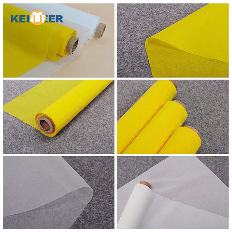 Factory price 60-420 yellow white silk screen printing mesh for textile screen printing