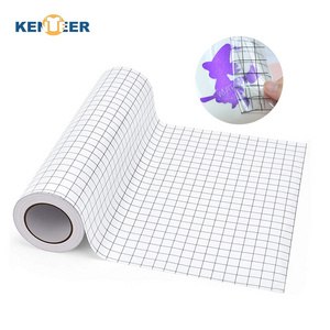 Wholesale waterproof removable clear grid self adhesive vinyl paper application film transfer tape roll for vinyl