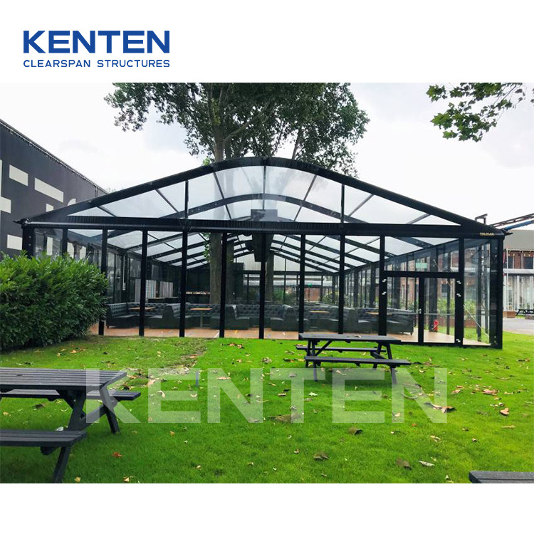 Transparent outdoor aluminium glass structure marquee wedding tent black frame clear event wed tents for general events party