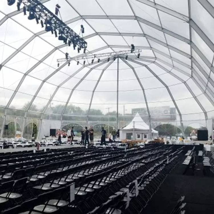 Big clear large transparent party event igloo dome stretch structure wedding marquee tents for events 500 1000 2000 people