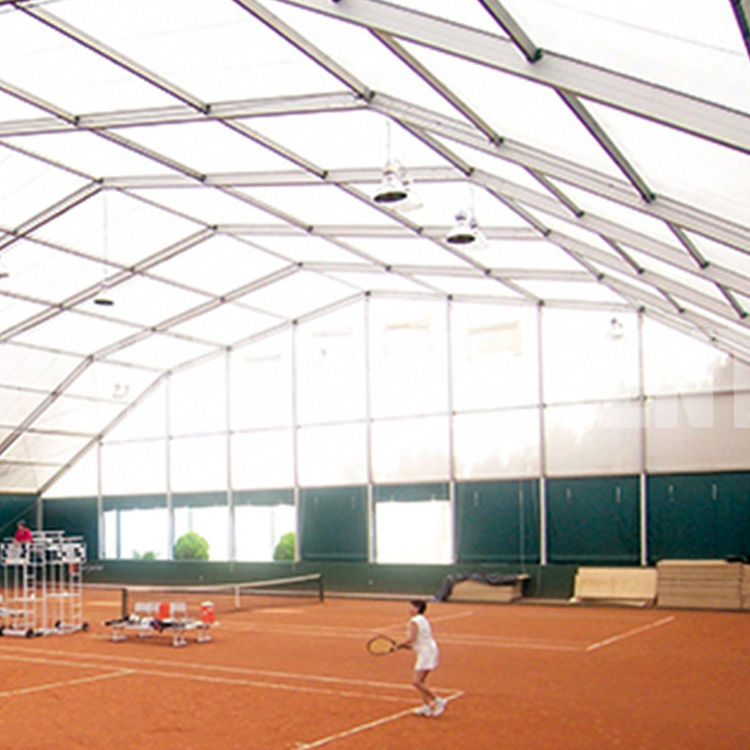 Custom outdoor single padel tennis court cover tent set polygonal shape sport hall court paddle canopy big tent for tennis tent