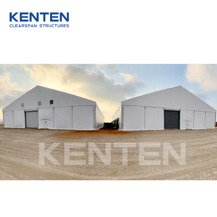 Large insulated temporary warehouse workshop storage hall high roof membrane structure heavy duty fire retardant industrial tent