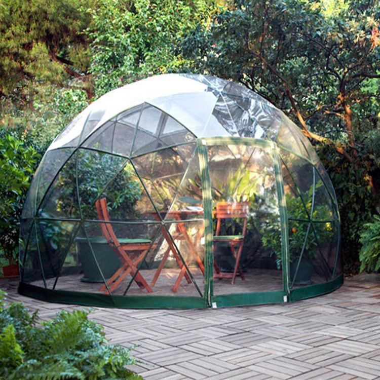 Customized large transparent canopy garden igloo geodesic dome greenhouse inflat stadium clear outdoor dining igloos tent