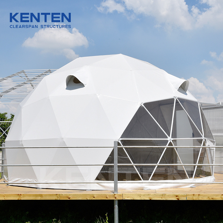 KENTEN custom outdoor geodesic dome tent camping tents camps geodome hotel prefab pvc dome house glamping tents with bathroom