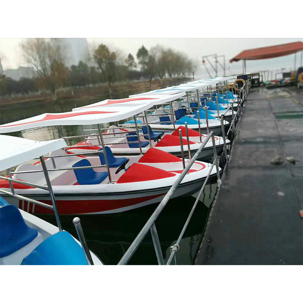 KNL Fiberglass water equipment electric battery boat water park electric water car boat