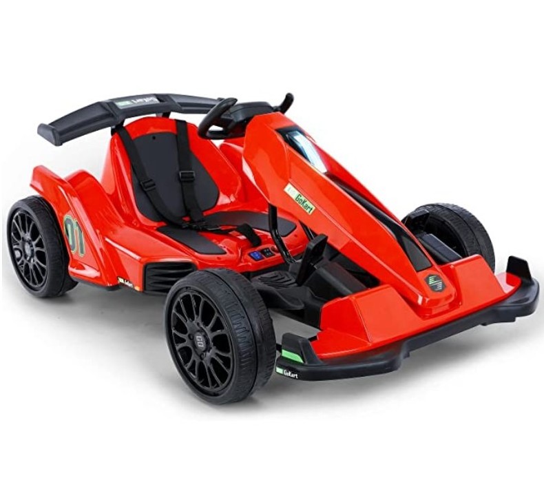 Electric Ride On Go Kart, Outdoor Racing Go-Kart, Electric Karting Vehicle for Boys and Girls Ride On car toys go kart