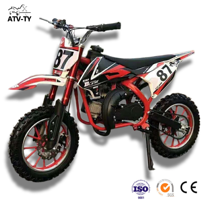 KNL Hot selling 49cc CE certified motocross pocket bike for kids outdoor 50cc dirt bike four styles are available